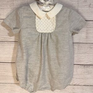 Luli & Me Gray and White Kids One Piece